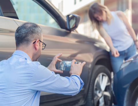 Photographing Car After A Traffic Accident